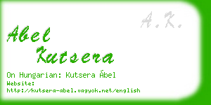 abel kutsera business card